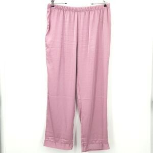 Juicy Couture Satin Pajamas Pants Womens XL Rhinestone Bling Y2K Retro Pastel